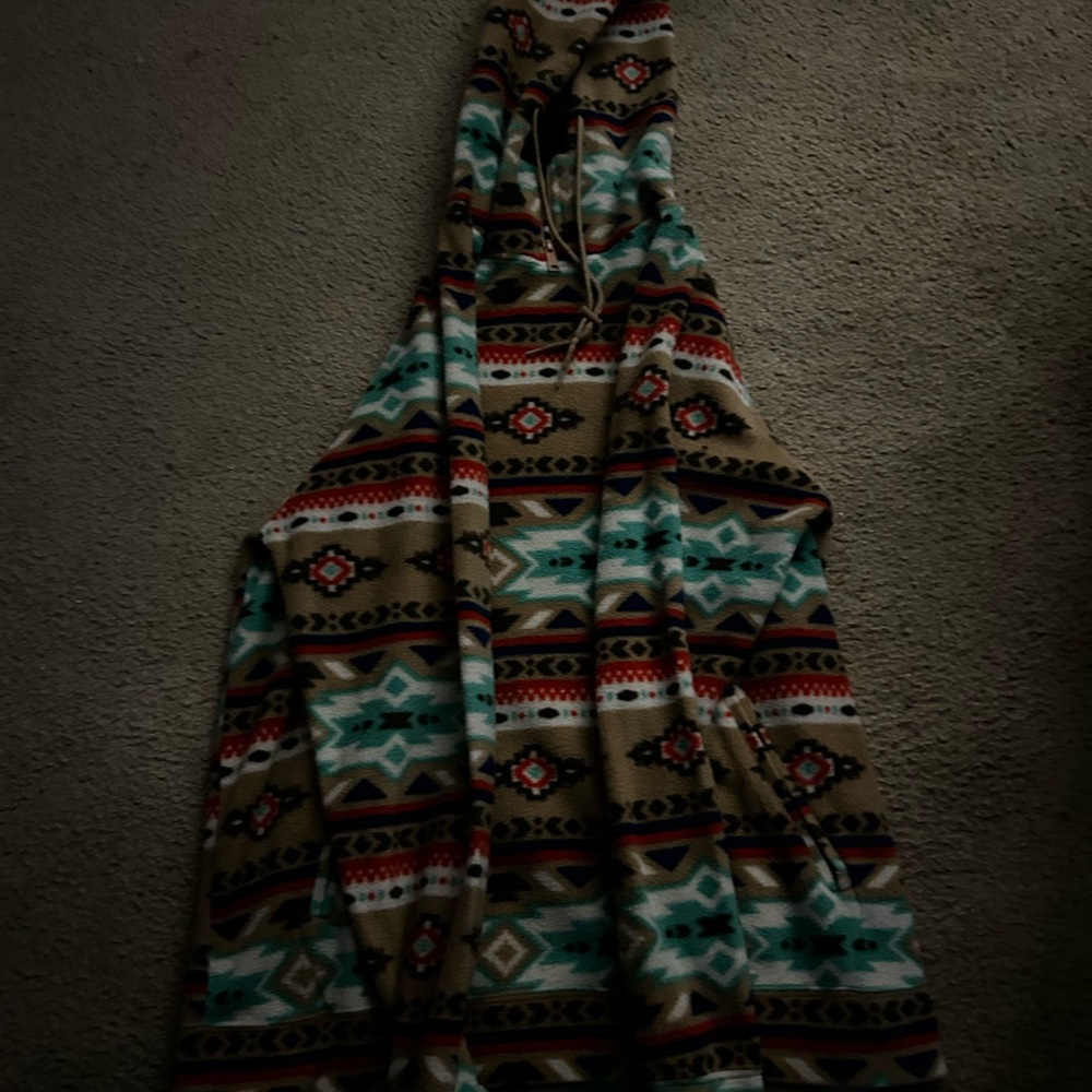 Tribal Print Hooded Vest